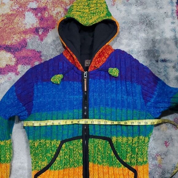 Kyber 100% Wool Rainbow Coat  - Picture 15 of 16